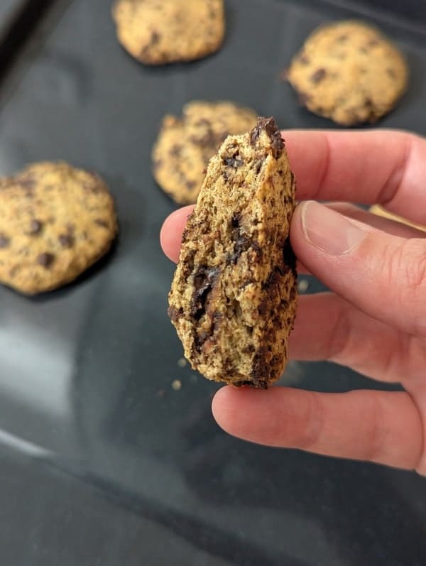 recette de cookies à l'okara d'amandes sans beurre