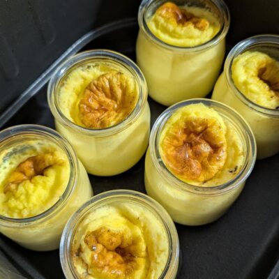 recette de crème aux oeufs allégée au air fryer