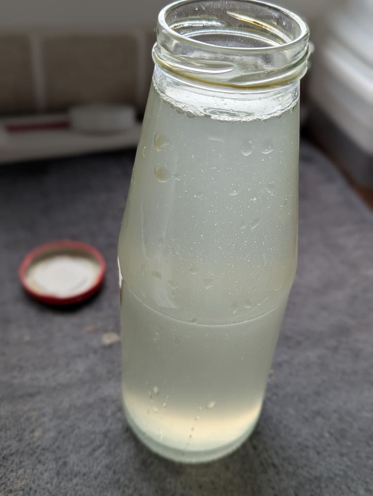 la bouteille à stocker au réfrigérateur