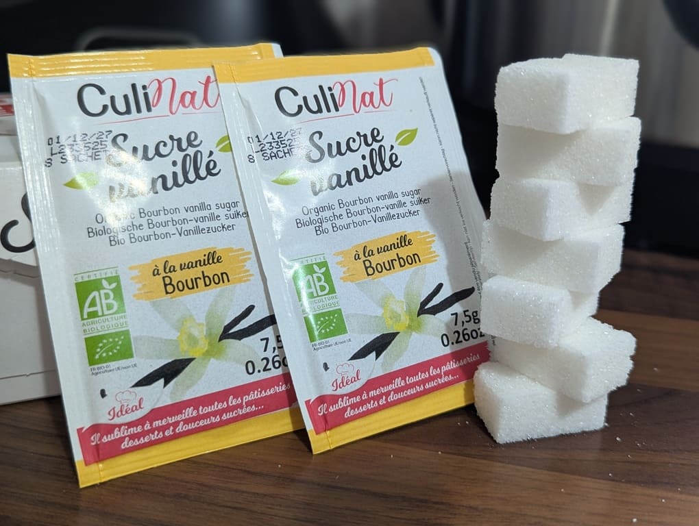 une quantité de sucre réduite