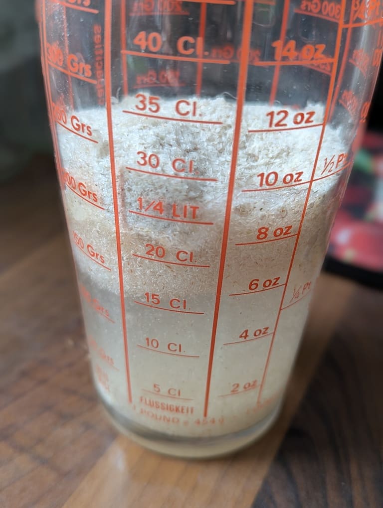 2 mélange de psyllium et d’eau