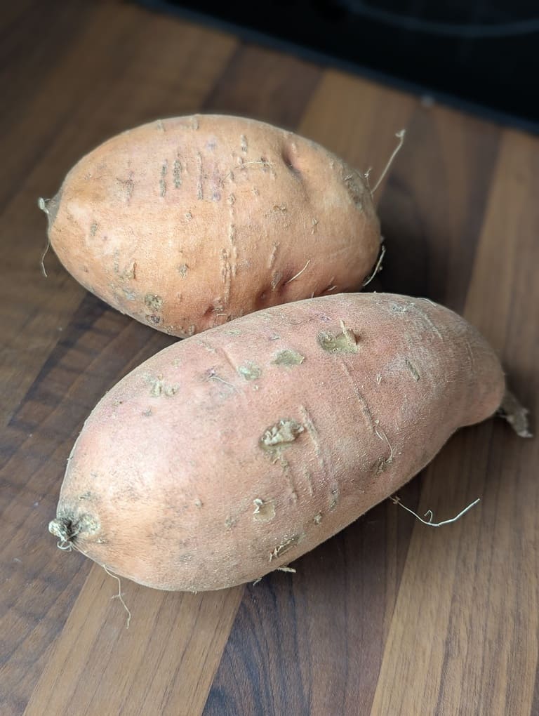 patates douces entières