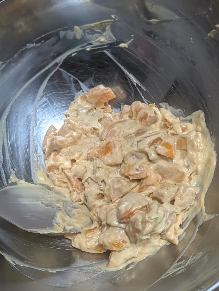 Abricots mélangés à la crème au mascarpone