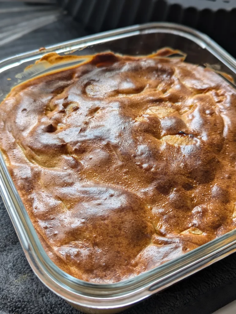 Clafoutis aux abricots et mascarpone doré cuit au Air Fryer