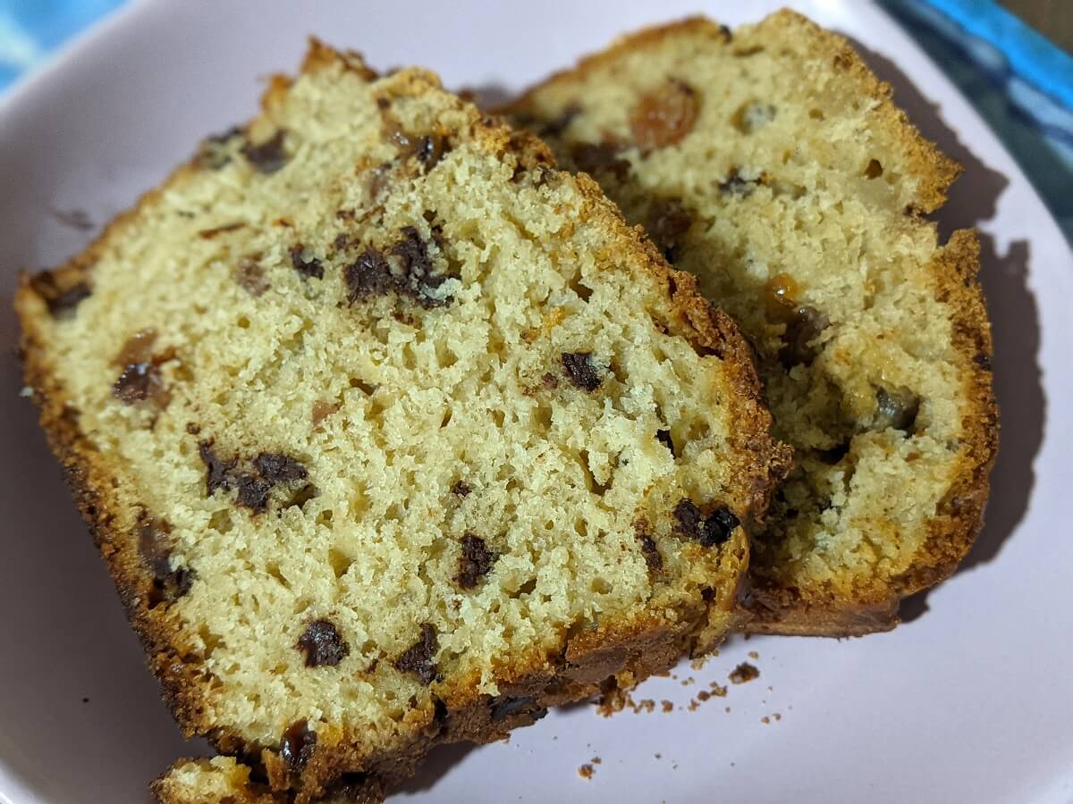 brioche healthy au raison et chocolat