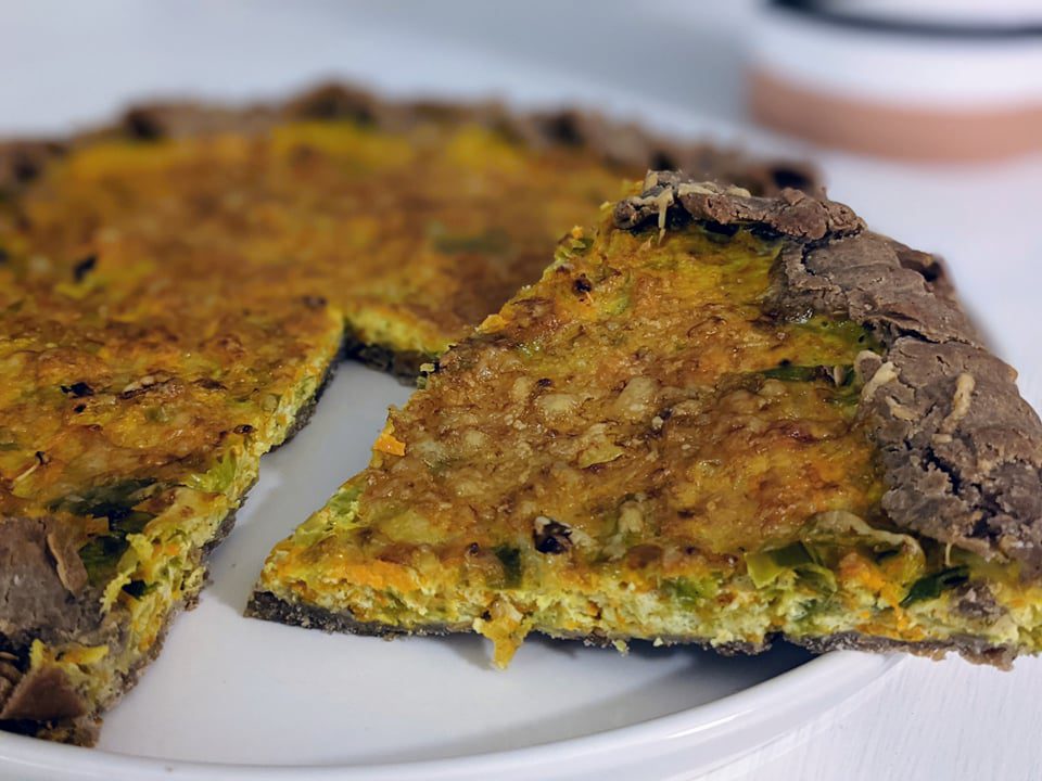 Quiche rustique poireau et carottes