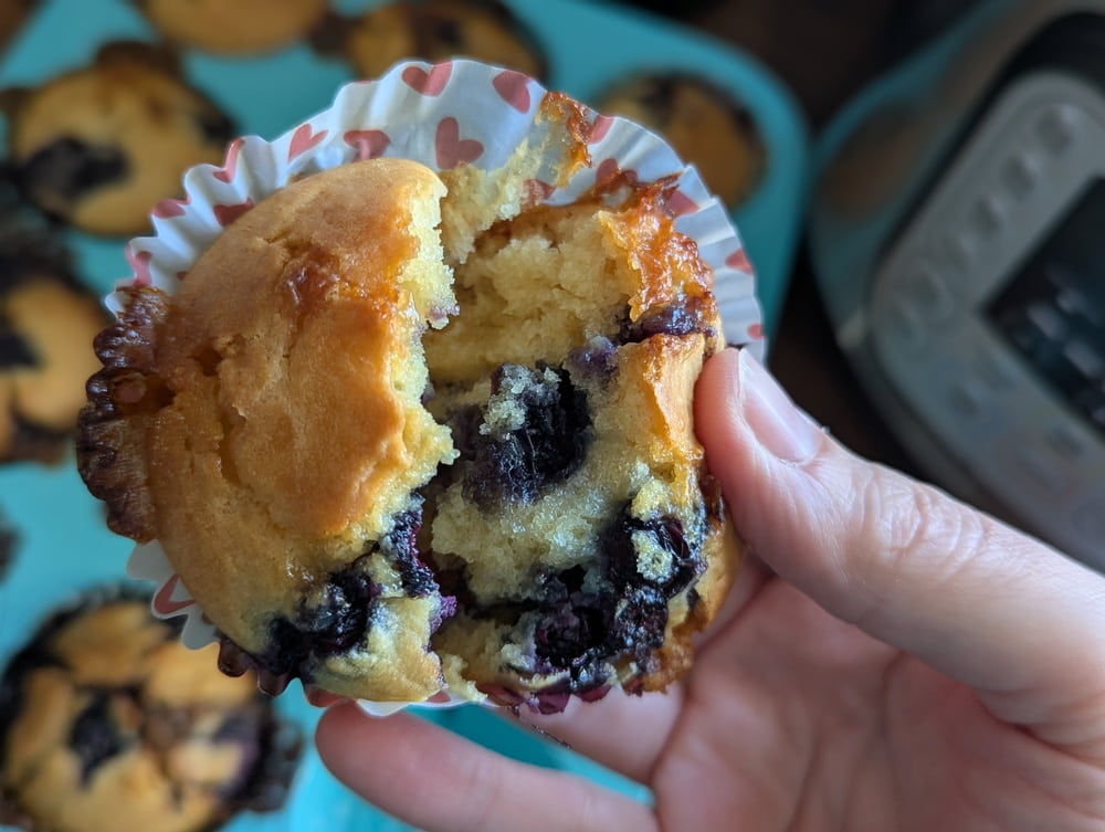 Recette healthy muffins aux myrtilles et chocolat blanc allégée en sucre et graisse