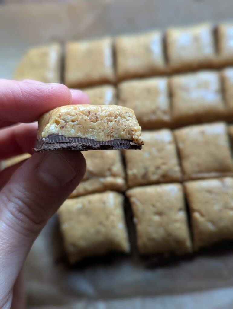 recette de snickers healthy aux flocons d'avoine et beurre de cacahuètes