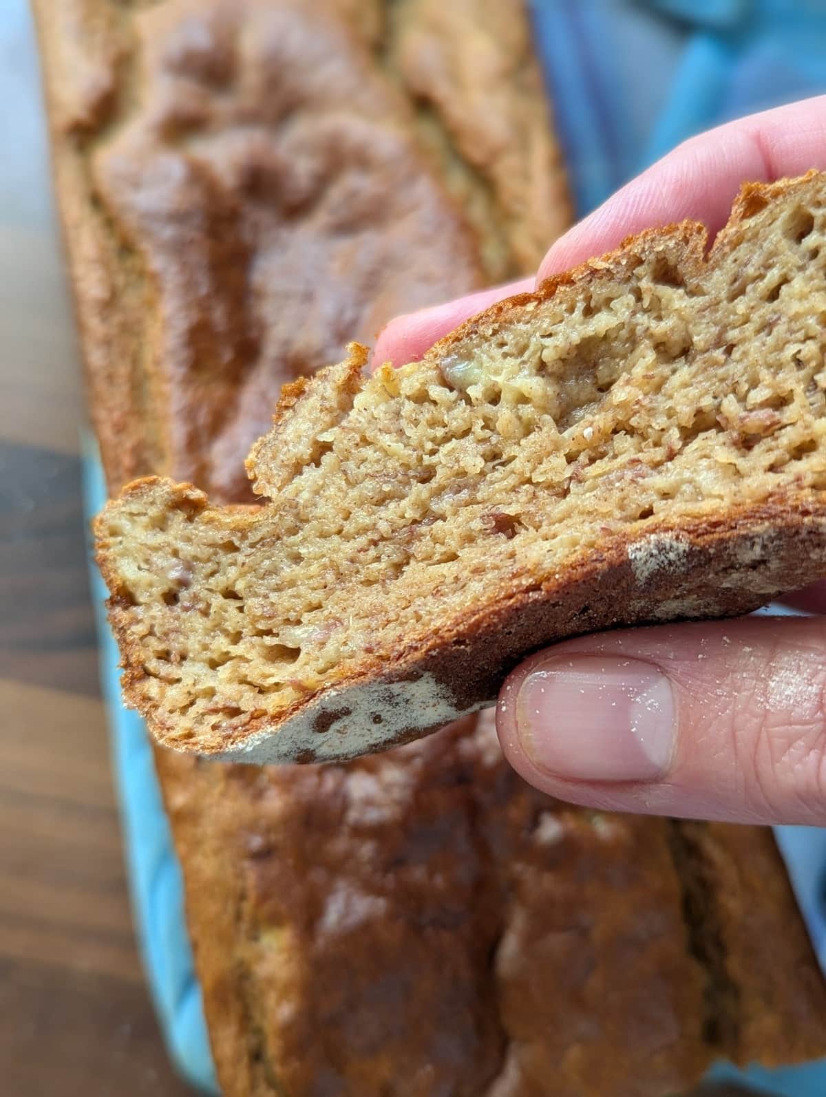 banana bread healthy et léger à la compote sans sucre ni beurre