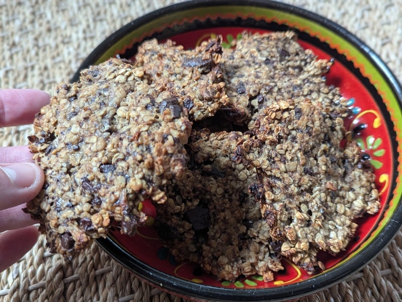 cookies healthy flocons d'avoine chocolat et beurre de cacahuète