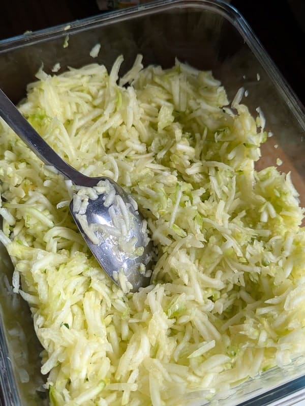 courgettes rapées pour recette healthy