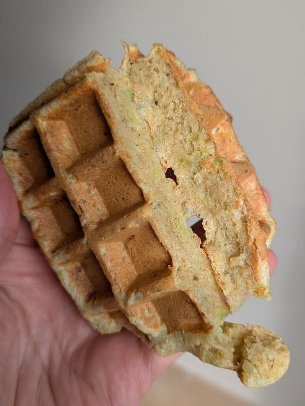 gaufre healthy à la courgette et parmesan