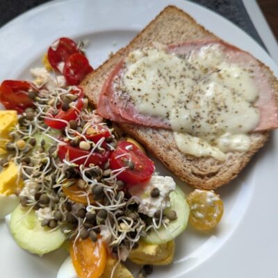 recette express de tartine au jambon mozzarella