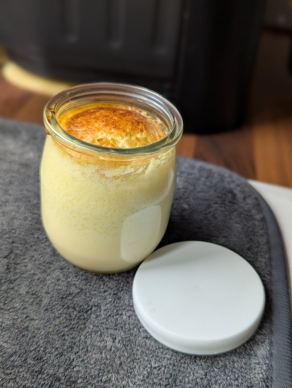 crème aux oeufs maison au air fryer avec de la noix de coco
