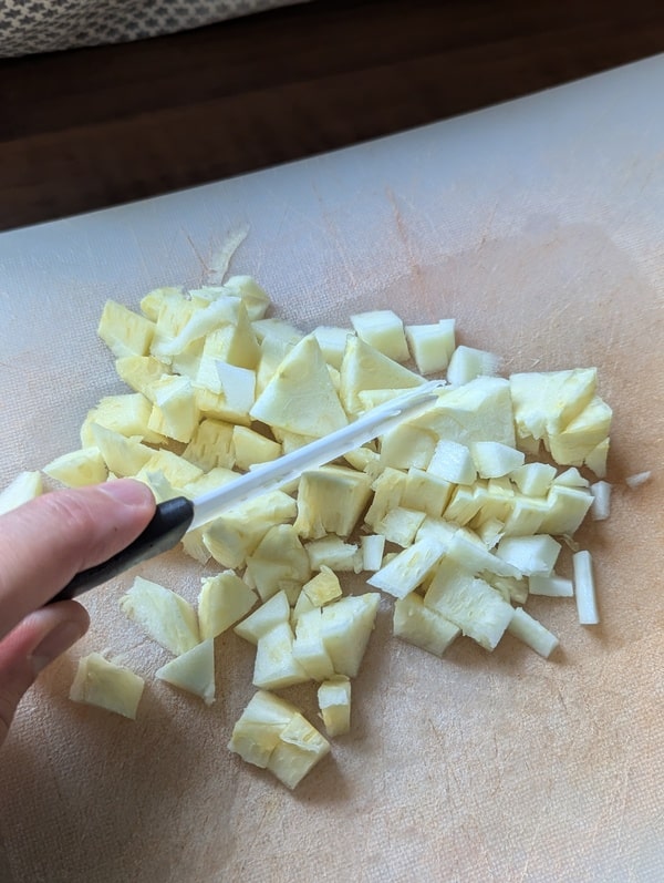 découper la chair de courgette