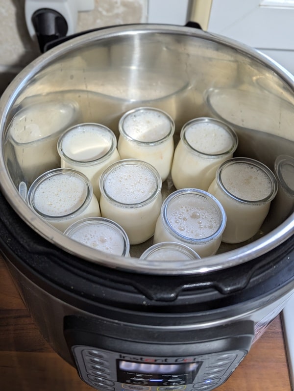 faire chauffer les pots de yaourt dans la yaourtière
