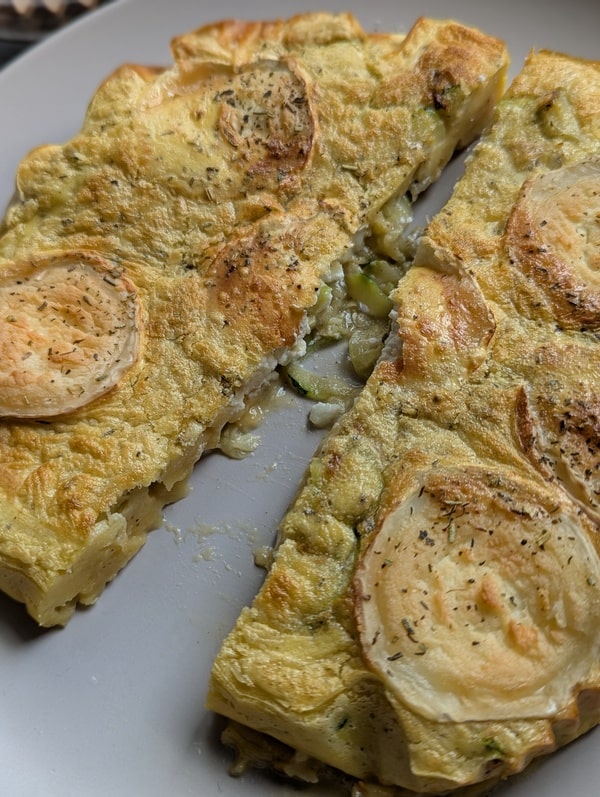 recette de flan de courgettes au chèvre