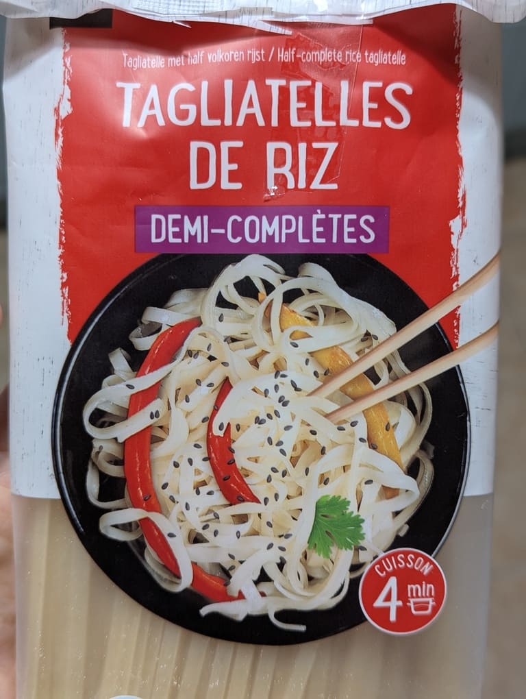 tagliatelles de riz demi complètes