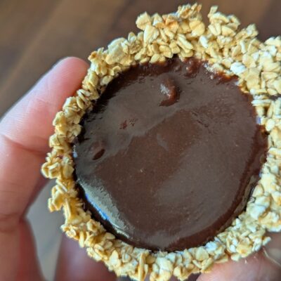 tartelette sans gluten à l’avoine et au chocolat