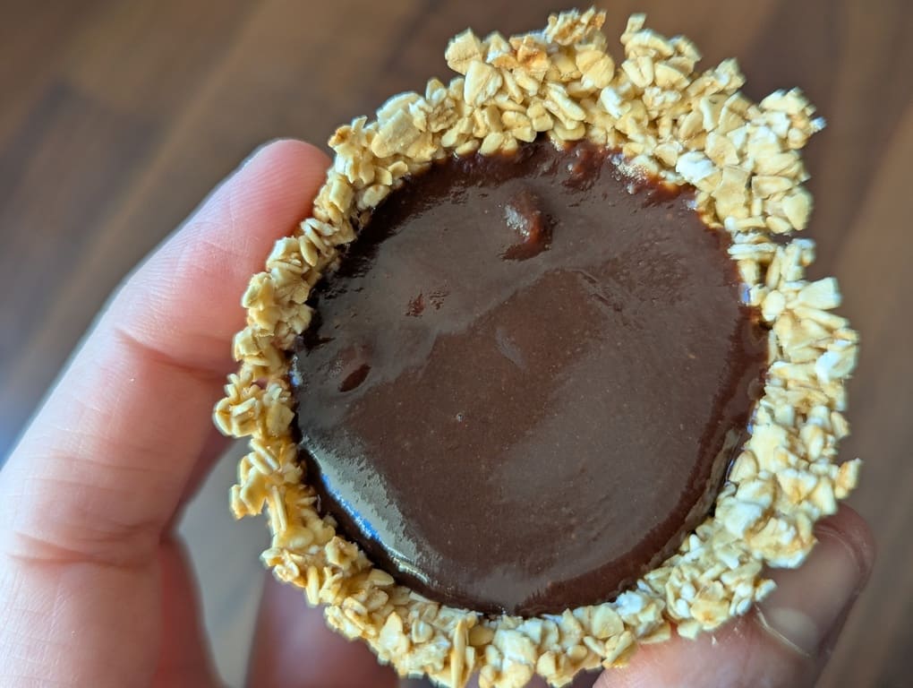 tartelette sans gluten à l’avoine et au chocolat