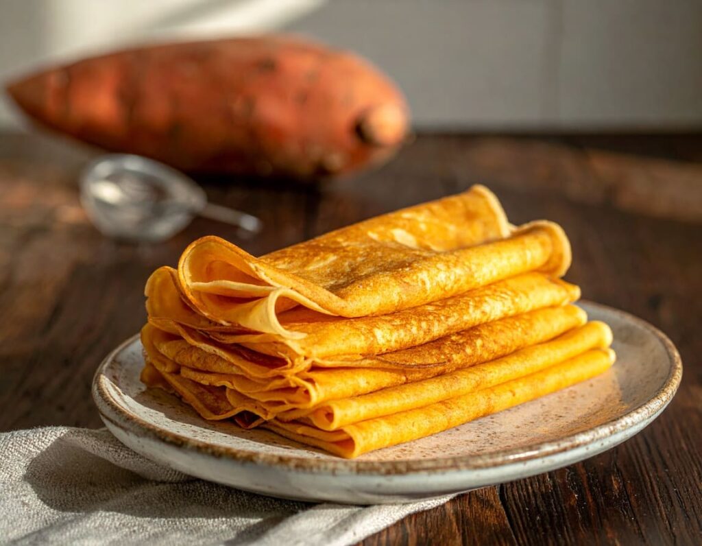 Crêpes à la patate douce