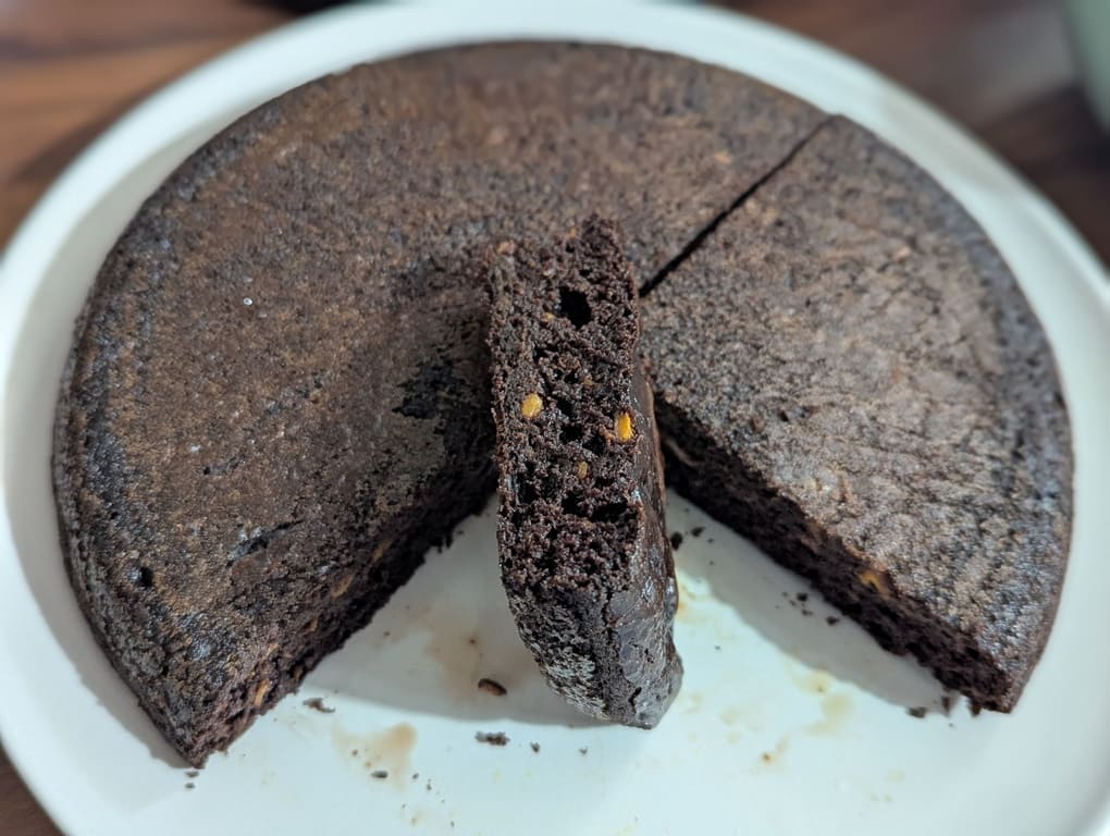 gateau au chocolat sans beurre avec de la patate douce