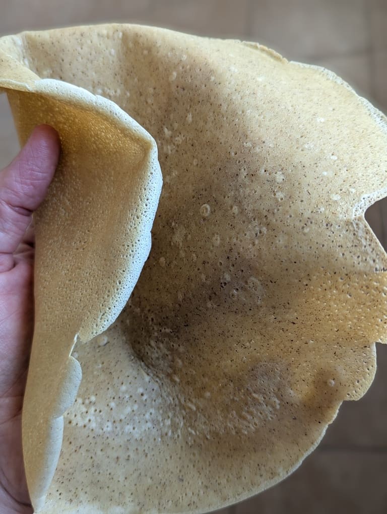 crèpes souples et assez fines